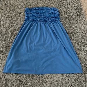 blue strapless sundress!